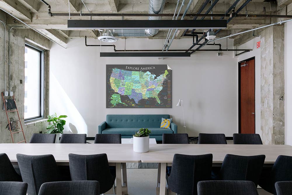 usa map wall decals