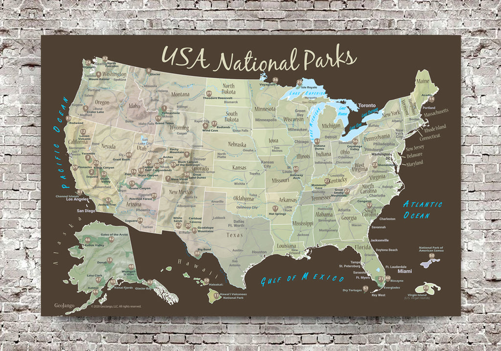 us national parks map