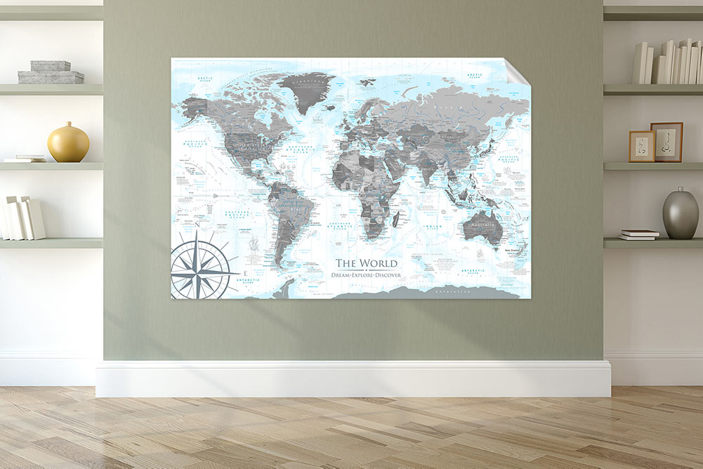 world map decor