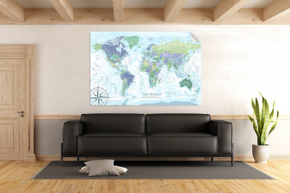 white world wall map