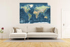 large world map on wall